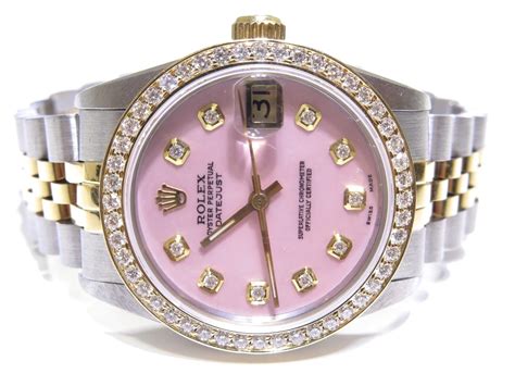 womens rolex pink face|ladies rolex watches pink face.